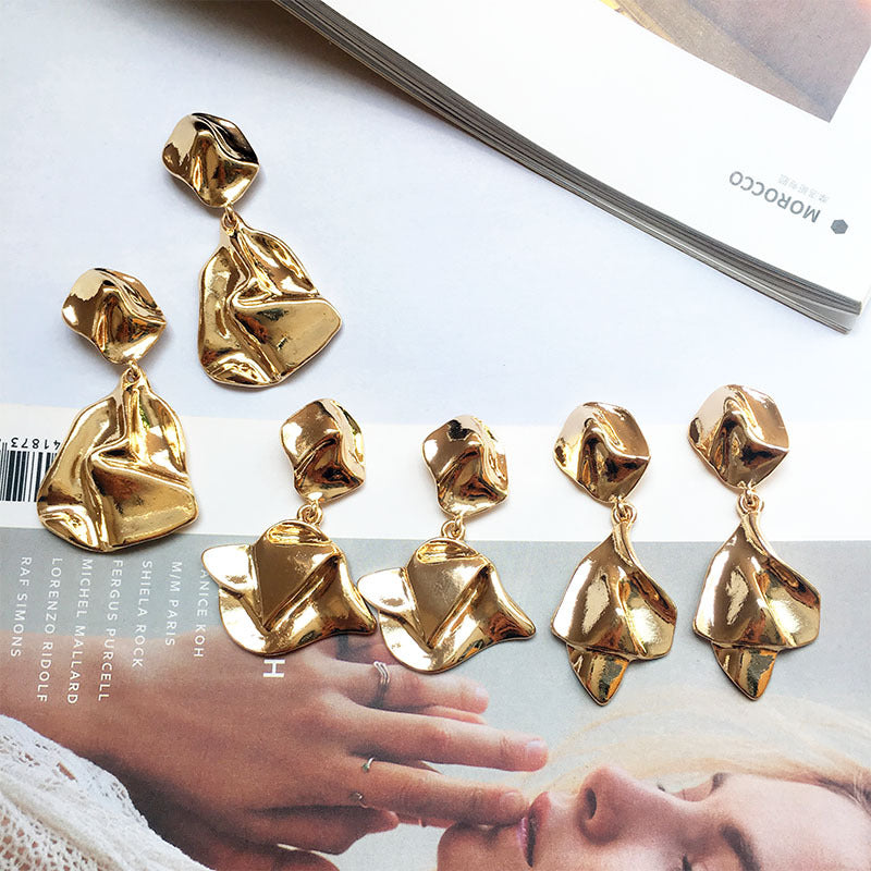 European and American Cross-Border Internet Celebrity: Vienna Verve Exaggerated Alloy Earrings