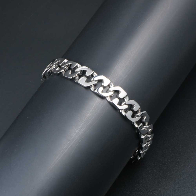 Trendy Titanium Steel Bracelet for Men: Simple, Stylish, and Unisex Jewelry Accessory