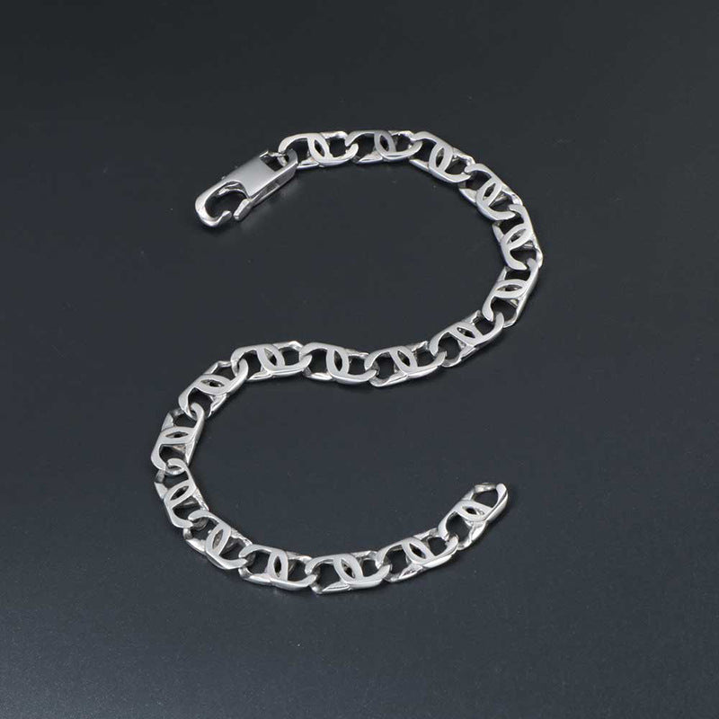 Titanium Steel Men's Punk Bracelet - Stylish Hipster Accessory for Nightlife