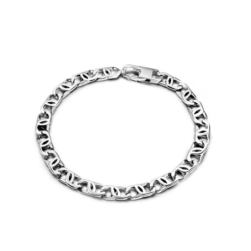 Titanium Steel Men's Punk Bracelet - Stylish Hipster Accessory for Nightlife