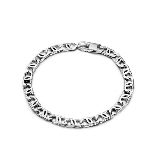 Titanium Steel Men's Punk Bracelet - Stylish Hipster Accessory for Nightlife