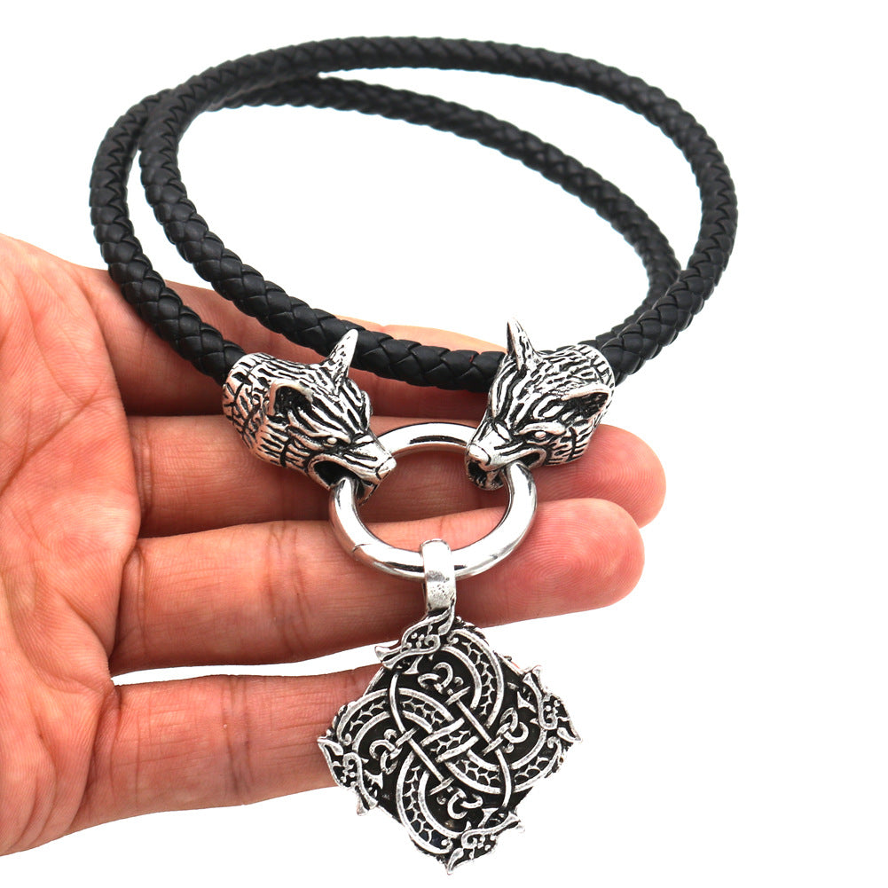 Viking Wolf Amulet Necklace - Norse Legacy Collection