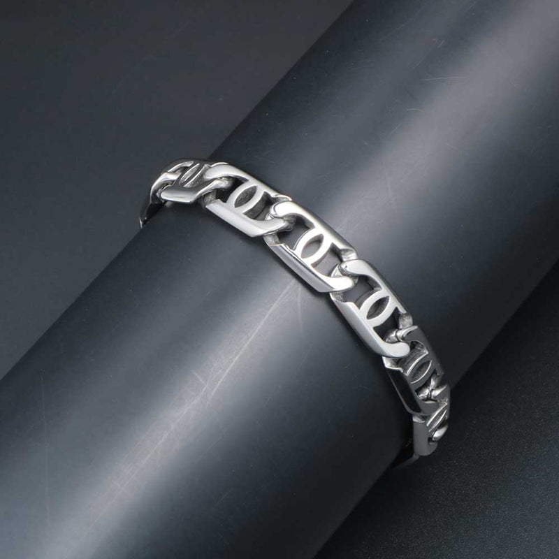 Customizable Hollow Titanium Steel Bracelet for Trendsetting Individuals - Unisex Hipster Jewelry