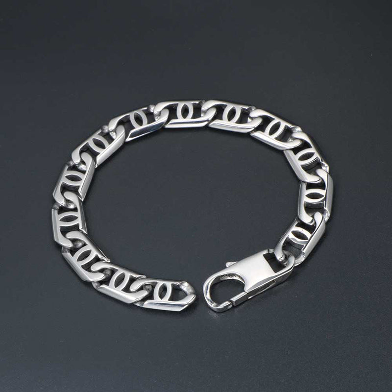 Customizable Hollow Titanium Steel Bracelet for Trendsetting Individuals - Unisex Hipster Jewelry