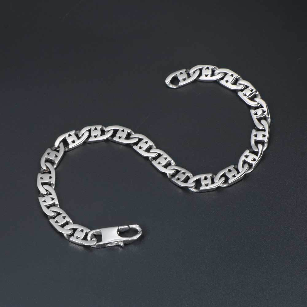 Men's Punk-Inspired Titanium Steel Bracelet - Stylish & Durable Accessory