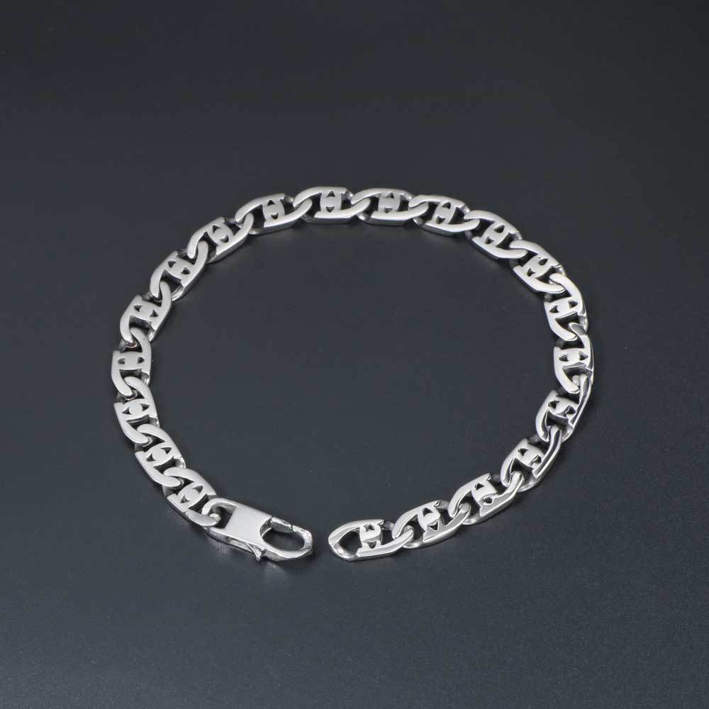 Men's Punk-Inspired Titanium Steel Bracelet - Stylish & Durable Accessory