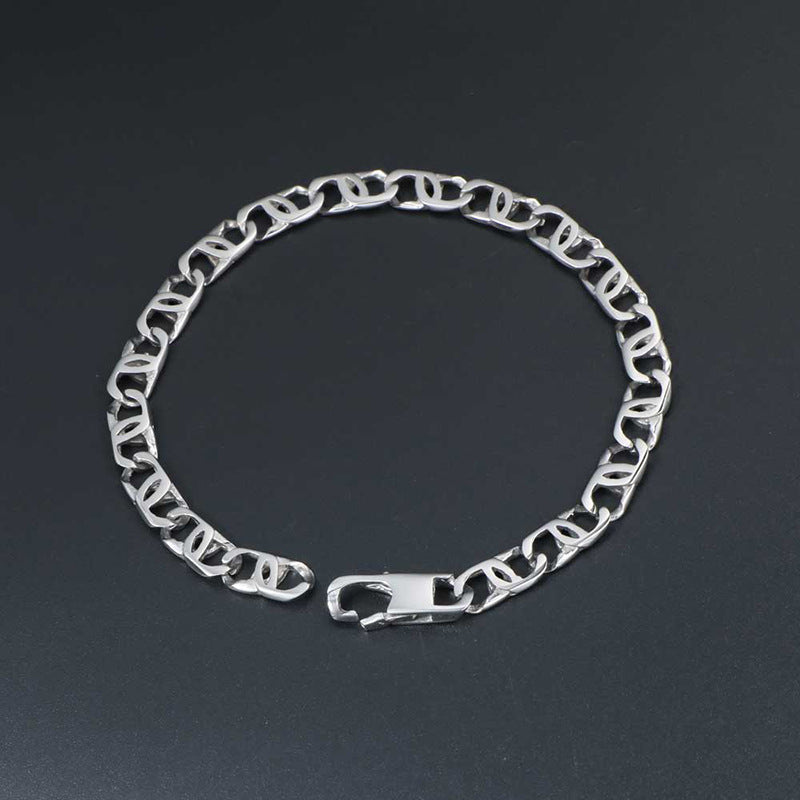 Titanium Steel Men's Punk Bracelet - Stylish Hipster Accessory for Nightlife