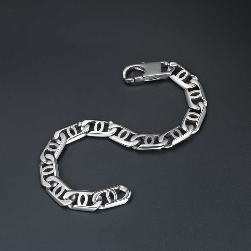 Customizable Hollow Titanium Steel Bracelet for Trendsetting Individuals - Unisex Hipster Jewelry