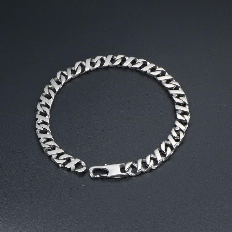 Men's Titanium Steel Hipster Bracelet - Stylish and Durable Fashion Accessory