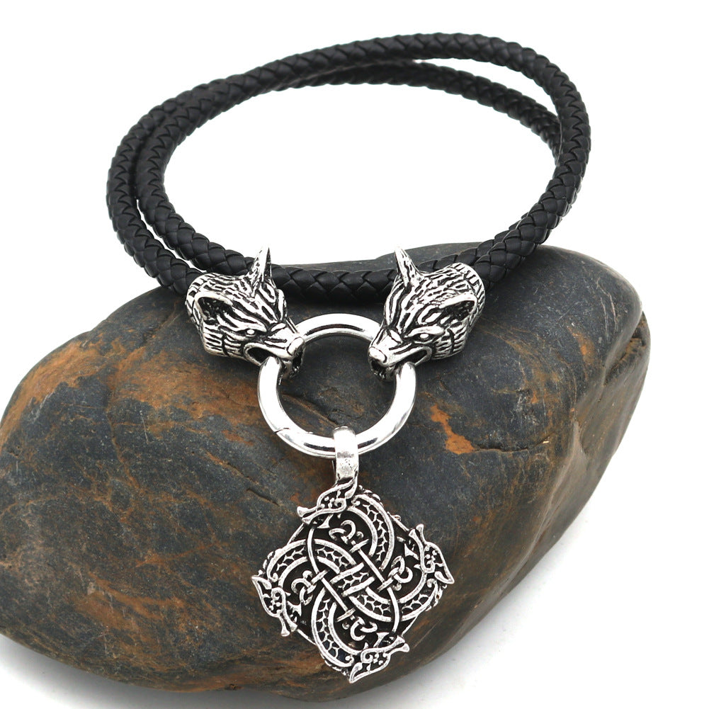 Viking Wolf Amulet Necklace - Norse Legacy Collection