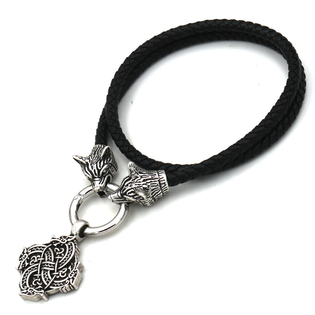 Viking Wolf Amulet Necklace - Norse Legacy Collection