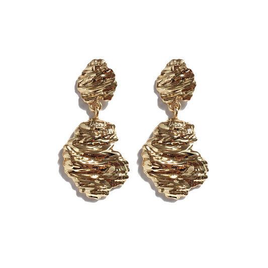 Vienna Verve Metal Gold Irregular Earrings