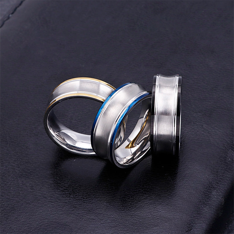 Trendy Minimalist Titanium Steel Rings for Men and Women - Perfect Retro Stainless Steel Gift for Tanabata