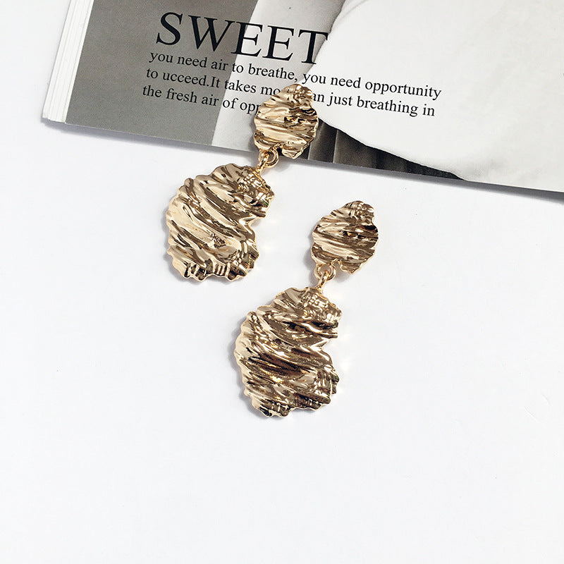 Vienna Verve Metal Gold Irregular Earrings