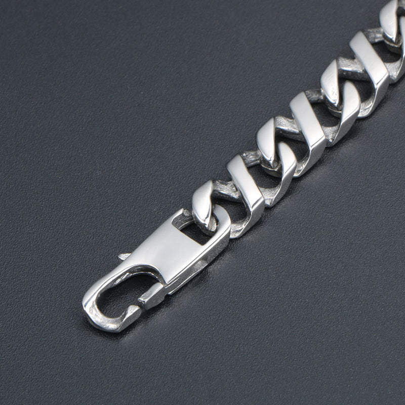 Men's Titanium Steel Hipster Bracelet - Stylish and Durable Fashion Accessory