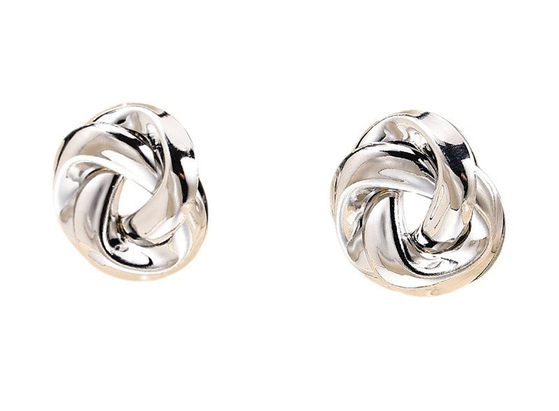 Exaggerated Twist Earrings in Retro Style - Vienna Verve Collection