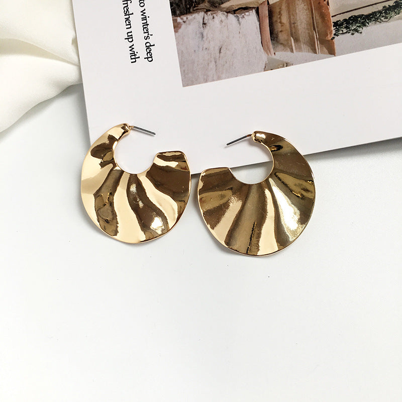 Glamorous Vienna Verve Gold Statement Earrings