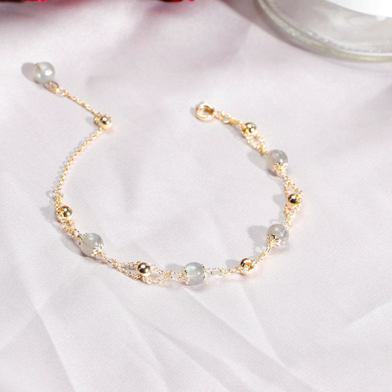 Strawberry Crystal Beaded Transit Bracelet for Women - Fortune's Favor Collection