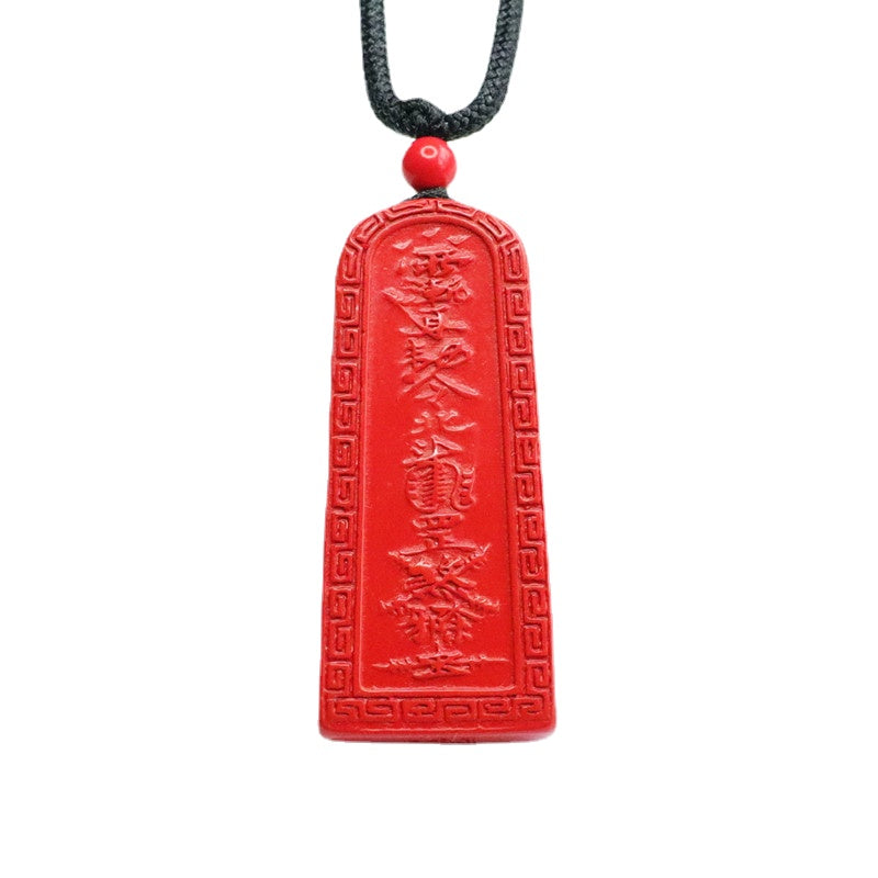 Cinnabar Five Thunder Orders Safe Pendant