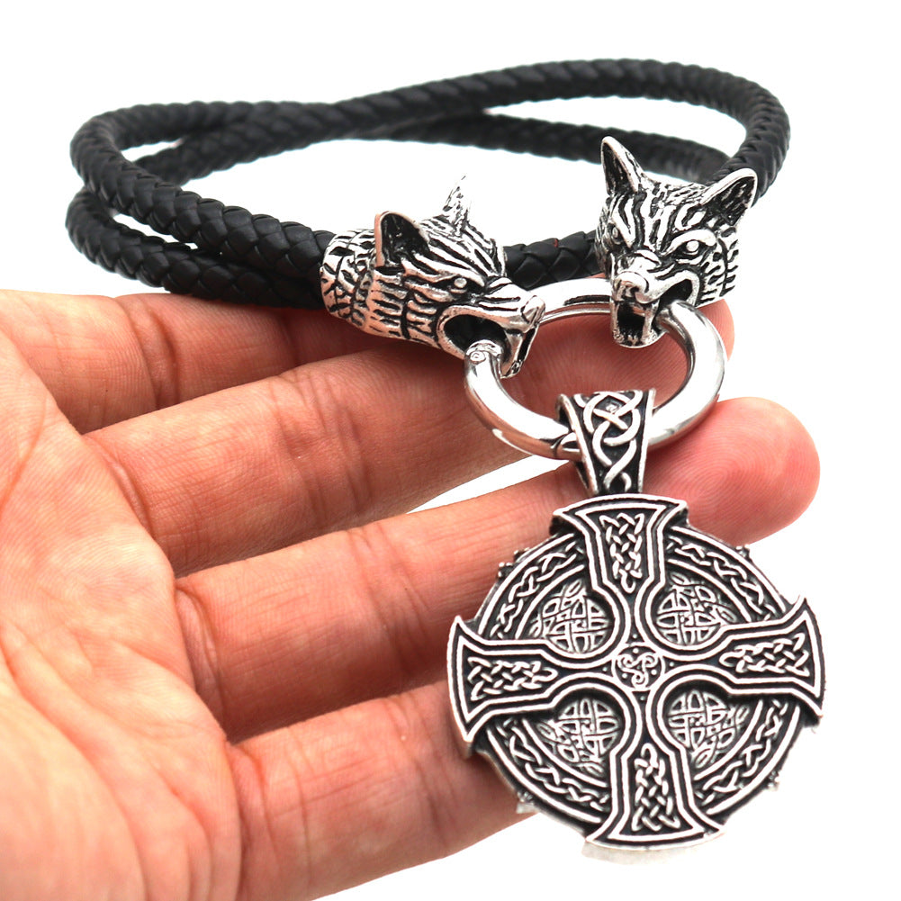 Viking Wolf Alloy Necklace - Norse Legacy Collection