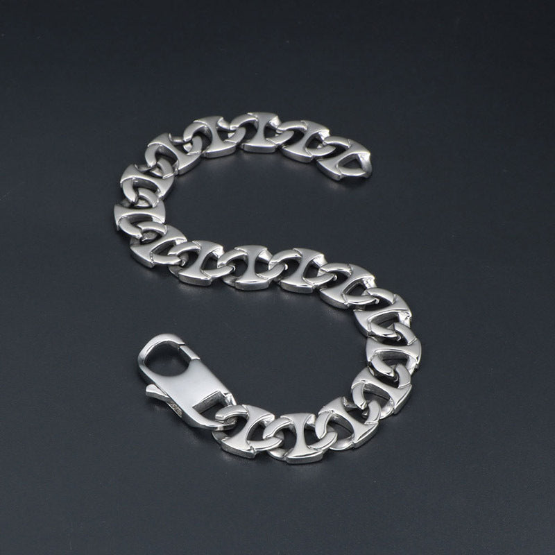 Unisex Titanium Steel Chain Bracelet - Trendy Fashion Accessory for Nightlife and Everyday Wear