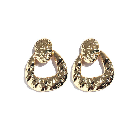 Exaggerated Retro Alloy Earrings with Creative Design