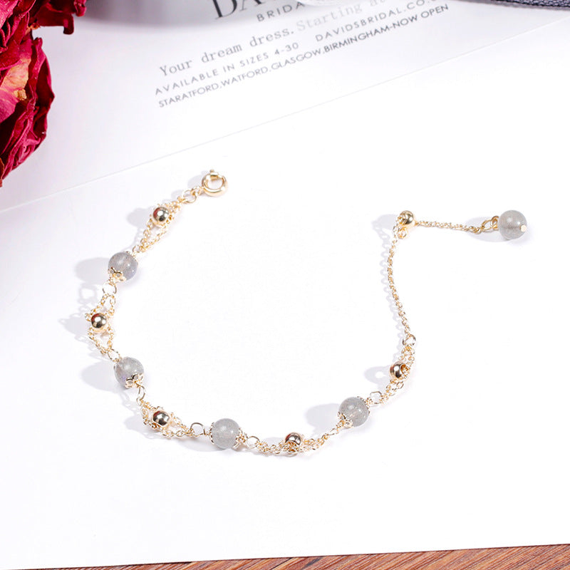 Strawberry Crystal Beaded Transit Bracelet for Women - Fortune's Favor Collection