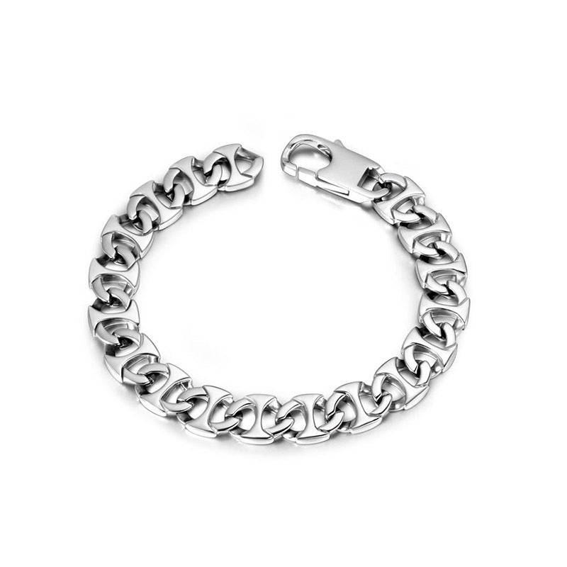 Unisex Titanium Steel Chain Bracelet - Trendy Fashion Accessory for Nightlife and Everyday Wear