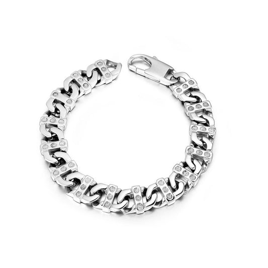 Trendy Titanium Steel Couple Bracelet - Unisex Hipster Hip-Hop Style for Men and Women