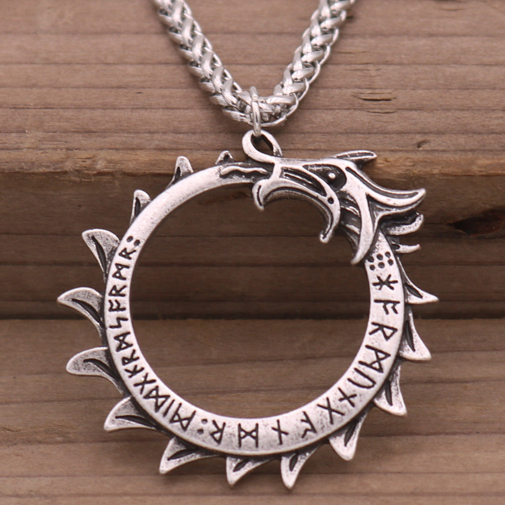 Viking Heritage Rune Pendant Necklace - Norse Legacy Edition