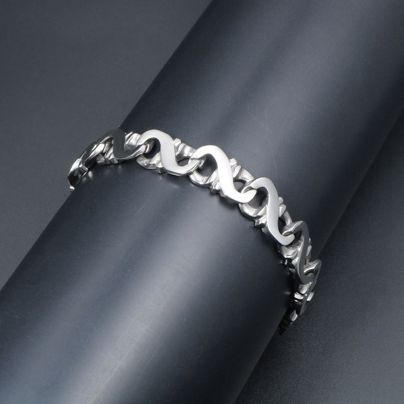 Unisex Punk Rock Titanium Steel Bracelet - Trendy Jewelry for Men and Women