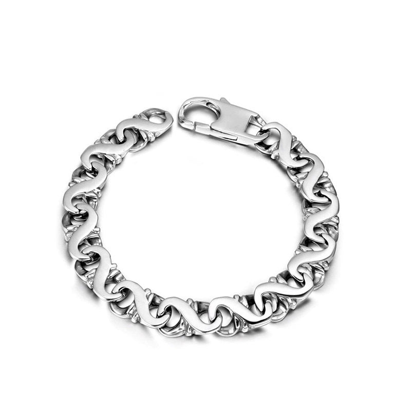 Unisex Punk Rock Titanium Steel Bracelet - Trendy Jewelry for Men and Women