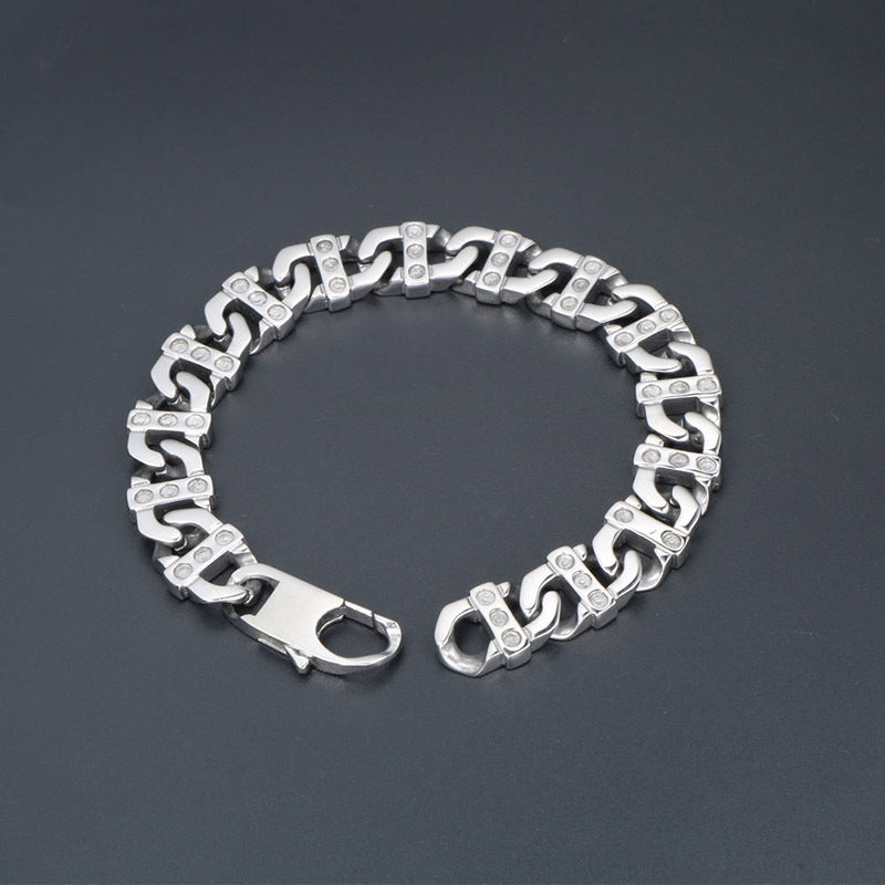 Trendy Titanium Steel Couple Bracelet - Unisex Hipster Hip-Hop Style for Men and Women