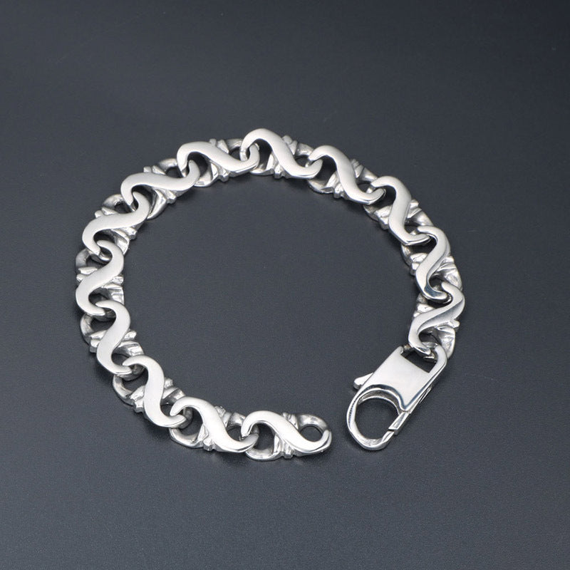 Unisex Punk Rock Titanium Steel Bracelet - Trendy Jewelry for Men and Women