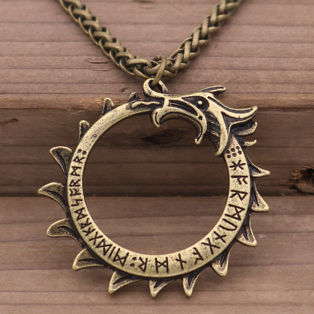 Viking Heritage Rune Pendant Necklace - Norse Legacy Edition