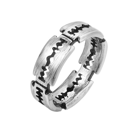 European and American Fashion Retro Titanium Steel Men's Ring - Wholesale Foreign Trade Jewelry