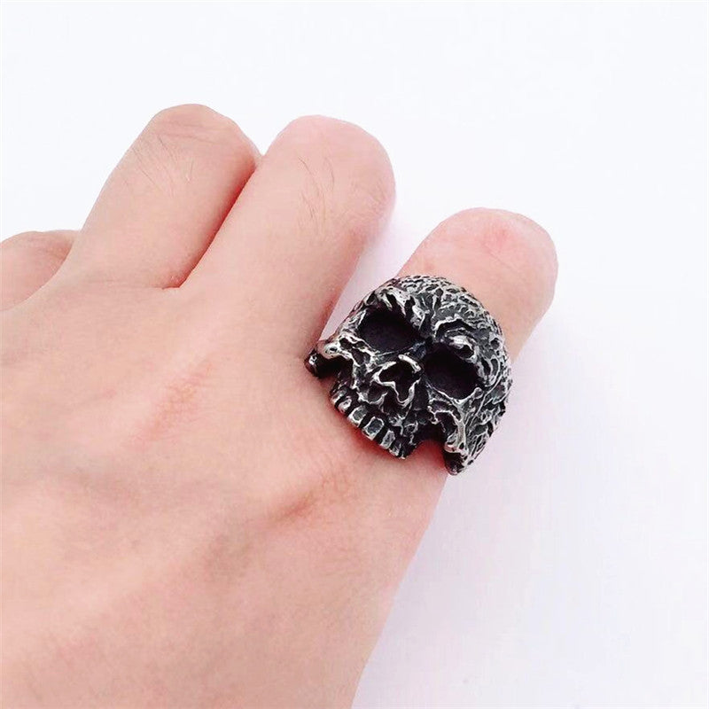 Halloween Biochemical Skull Titanium Steel Ring for Men