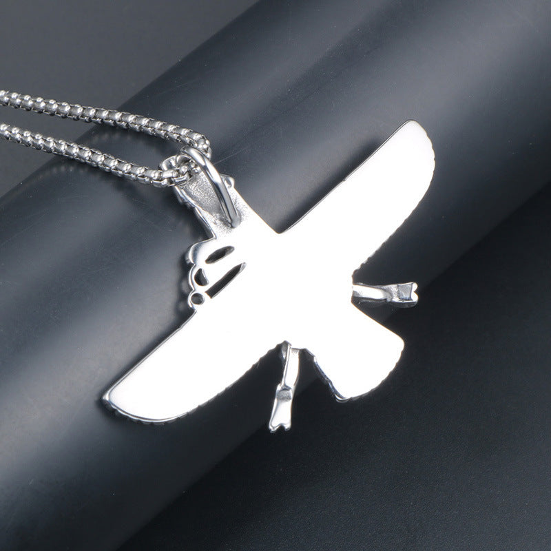 Trendy Personalized Kite Wing Pendant Necklace for Men and Women - Hipster Titanium Steel Accessories