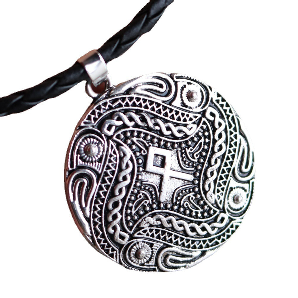 Viking Rune Necklace - Norse Legacy Collection, Metal Pendant for Men