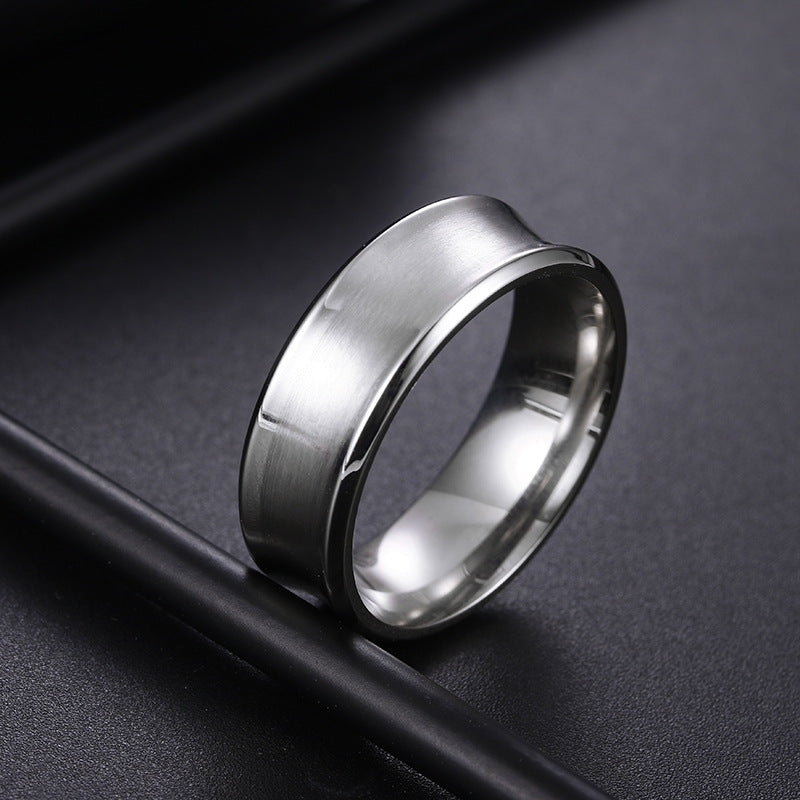 Personalized Titanium Steel Men's Ring from Shouman Jewelry Factory