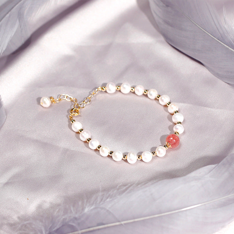 Fortune's Favor Sterling Silver Crystal and Freshwater Pearl Bracelet