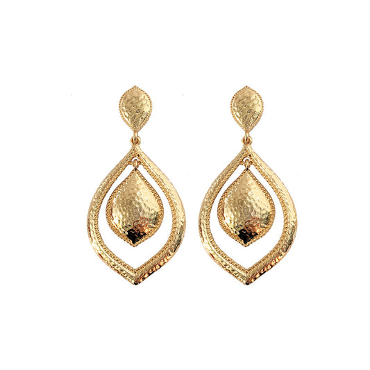 Exaggerated Retro Design Alloy Earrings - Vienna Verve Collection