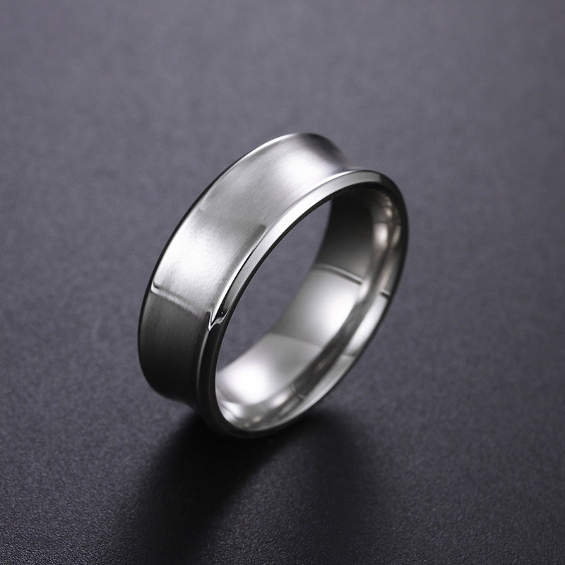 Personalized Titanium Steel Men's Ring from Shouman Jewelry Factory