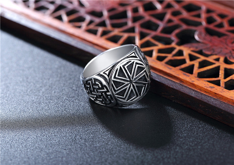 Nordic Viking Men's Titanium Steel Ring - Wholesale Jewelry