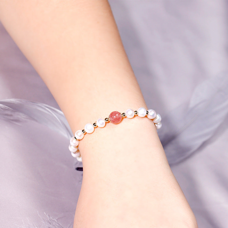 Fortune's Favor Sterling Silver Crystal and Freshwater Pearl Bracelet