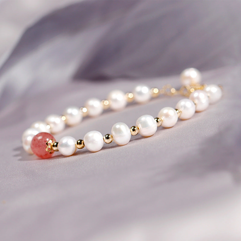 Fortune's Favor Sterling Silver Crystal and Freshwater Pearl Bracelet