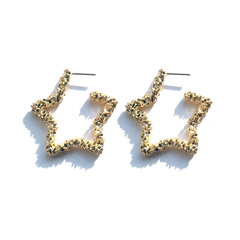 East Gate Elegance - Five Star Peach Heart Earrings