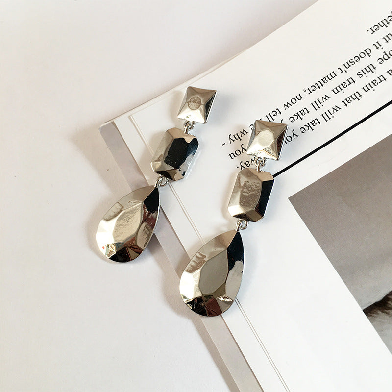 Foreign Trade Long Geometric Earrings - Vienna Verve Collection by Planderful