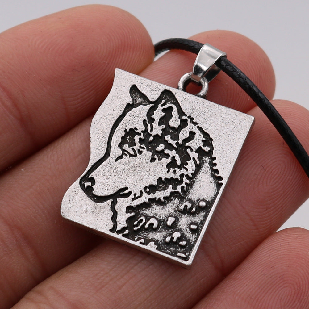 Slavic Wolf Head Necklace Set - Norse Legacy Jewelry Piece