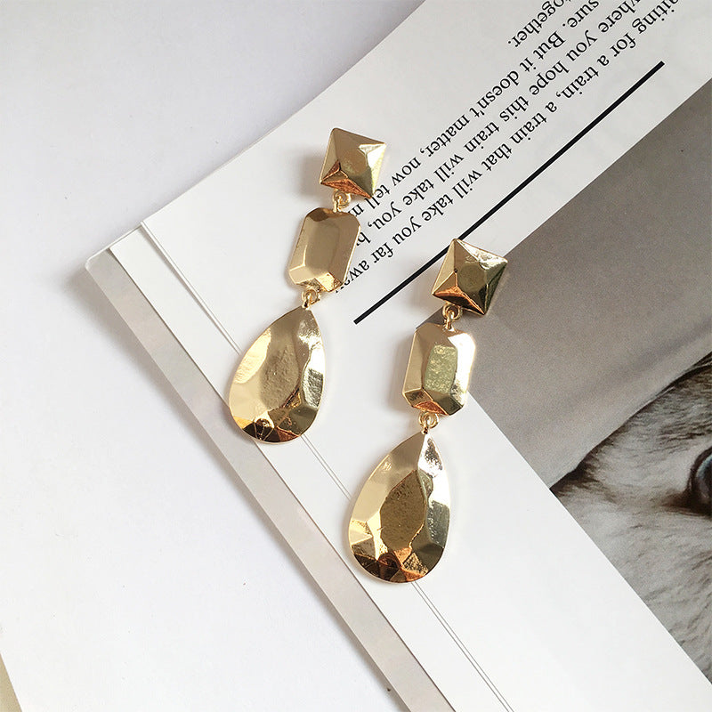 Foreign Trade Long Geometric Earrings - Vienna Verve Collection by Planderful